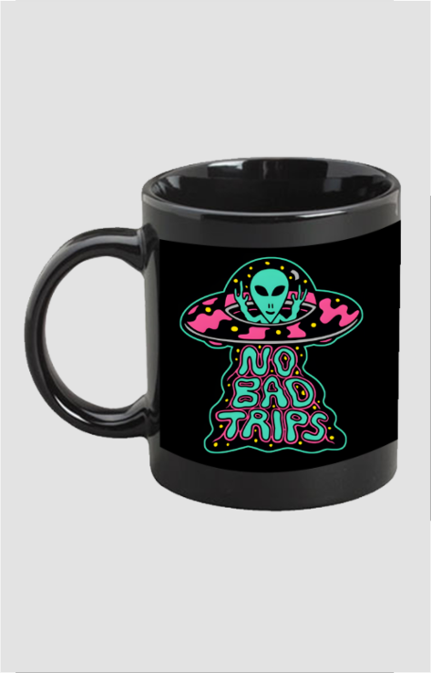 Trippy printed - Black Mug