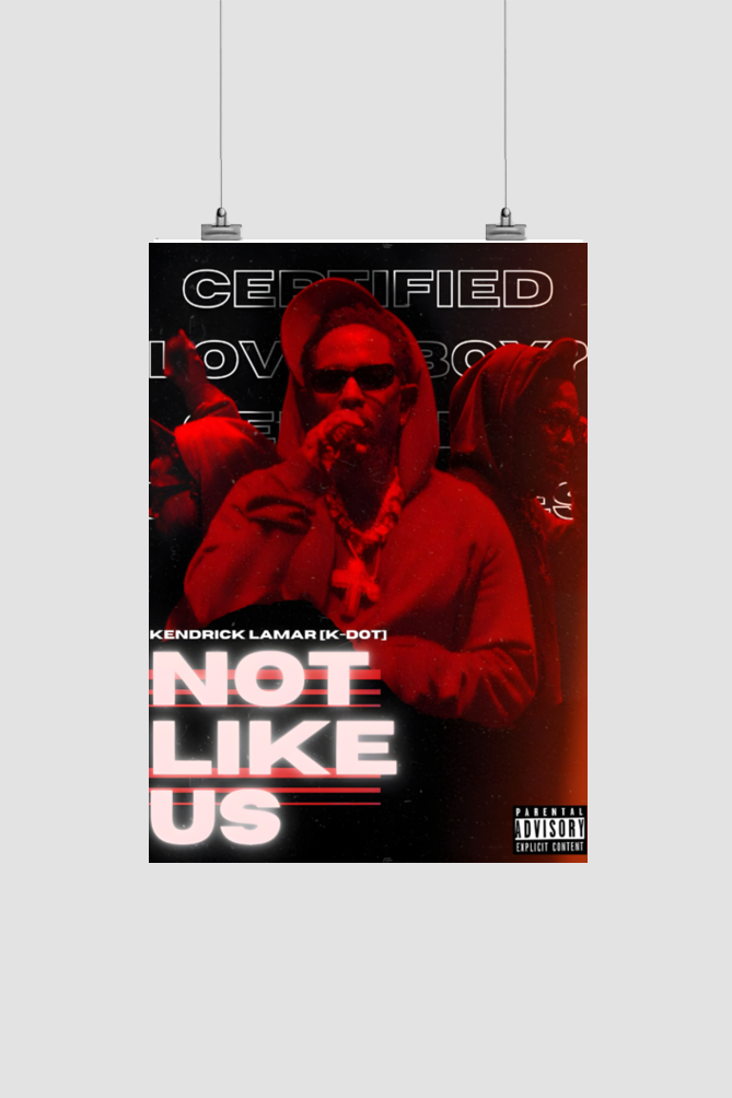 NOT LIKE US - Kendrick Lamar poster