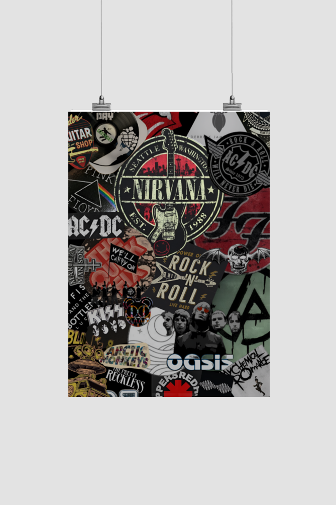 Bands Collage Music poster