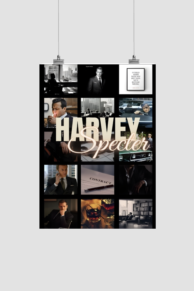 SUITS - Harvey Specter collage poster