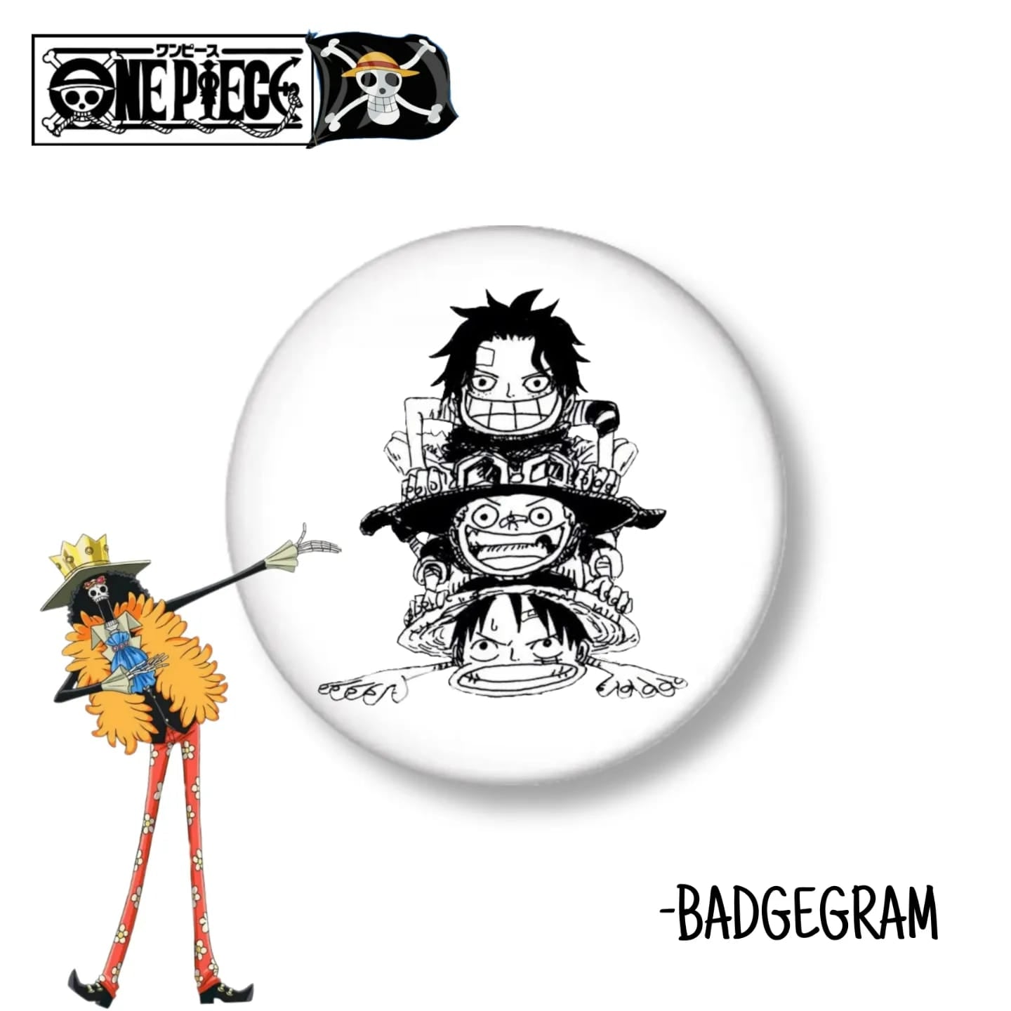 One Piece Monkey Bros Badge