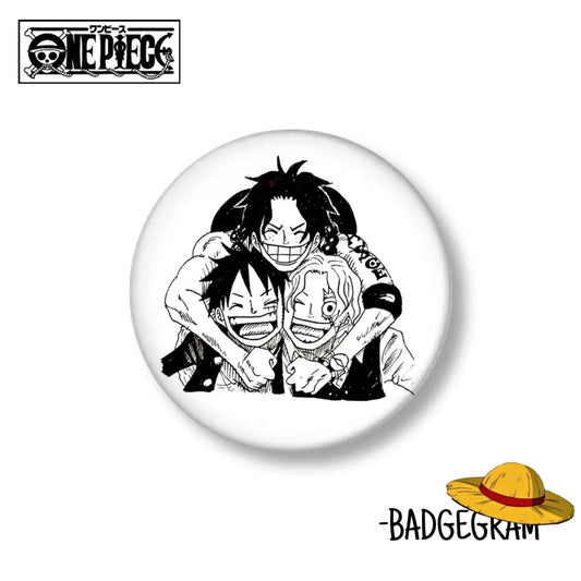 OP Luffy Brothers Badge