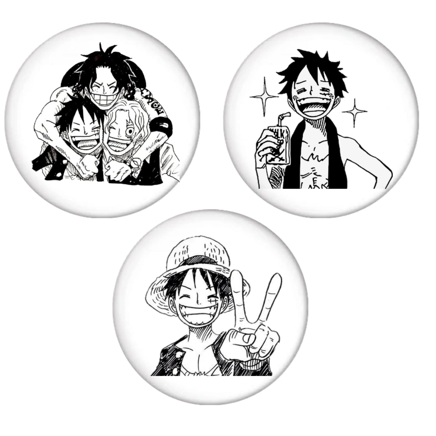 One Piece Badges (Pack of 3)