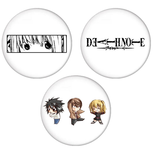 DeathNote Badges (Pack of 3)